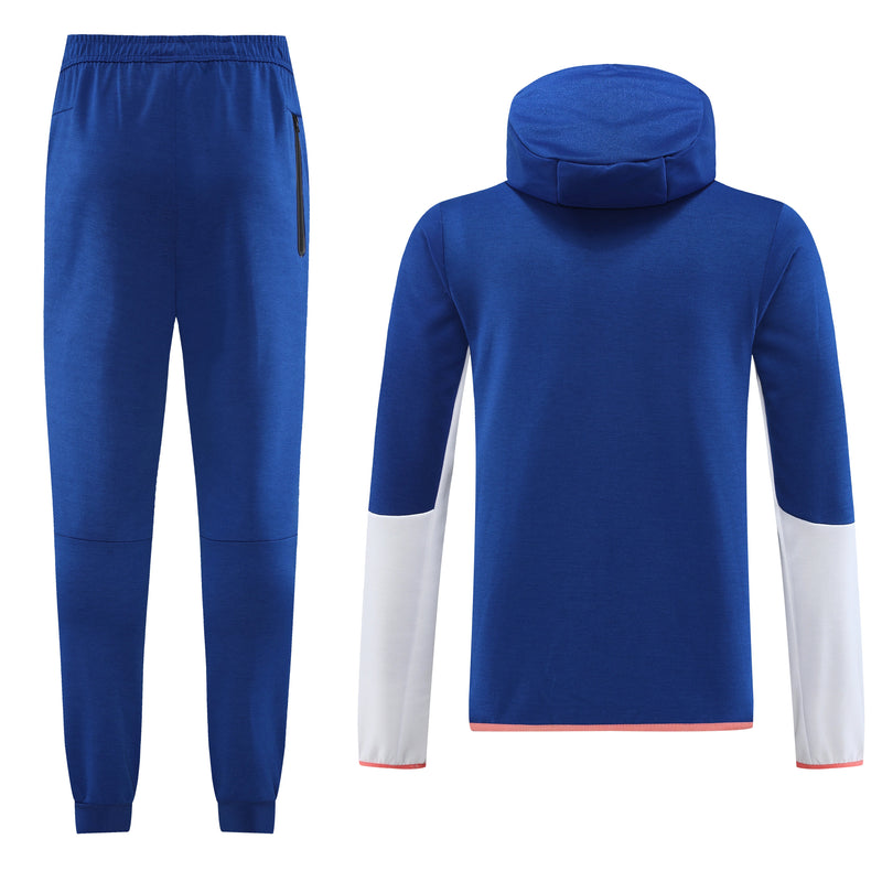 Conjunto Nike Tech Fleece Azul/Branco