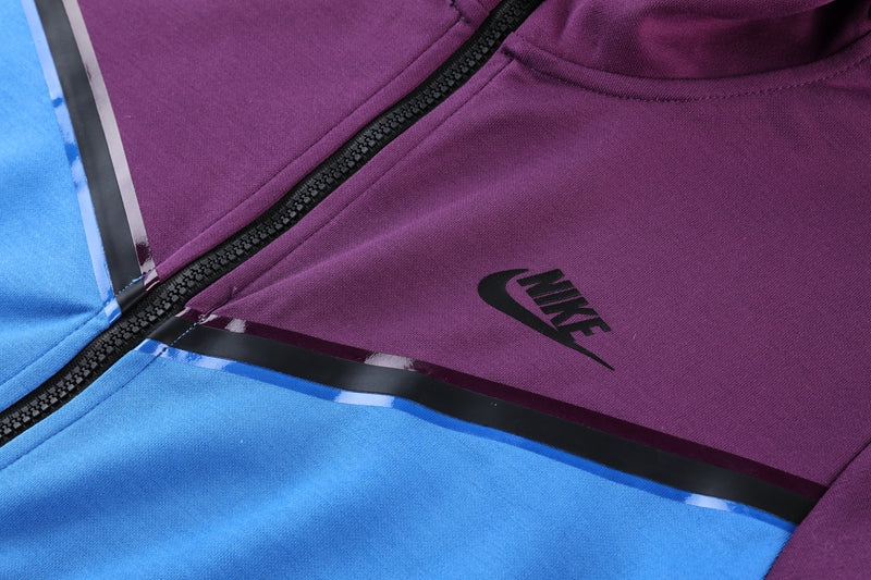 Conjunto Nike Tech Fleece Roxo/Azul