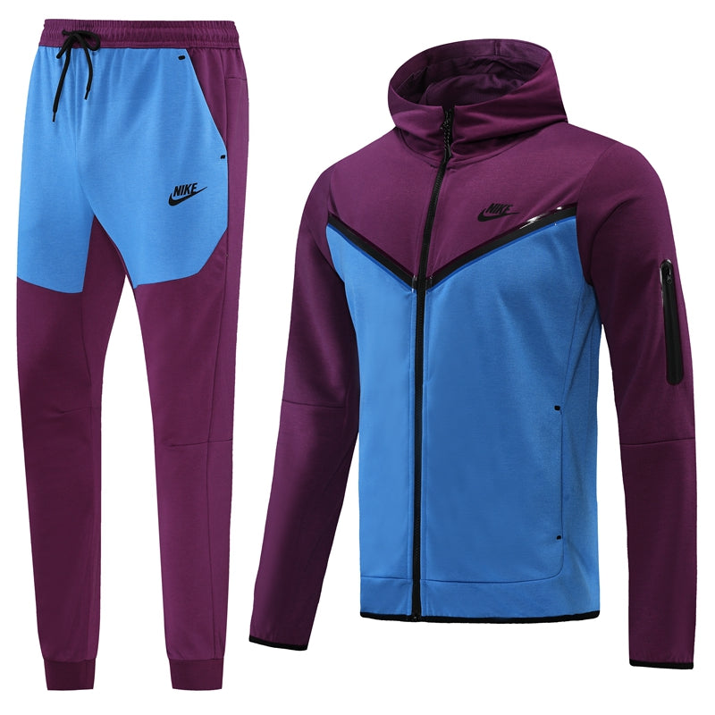 Conjunto Nike Tech Fleece Roxo/Azul