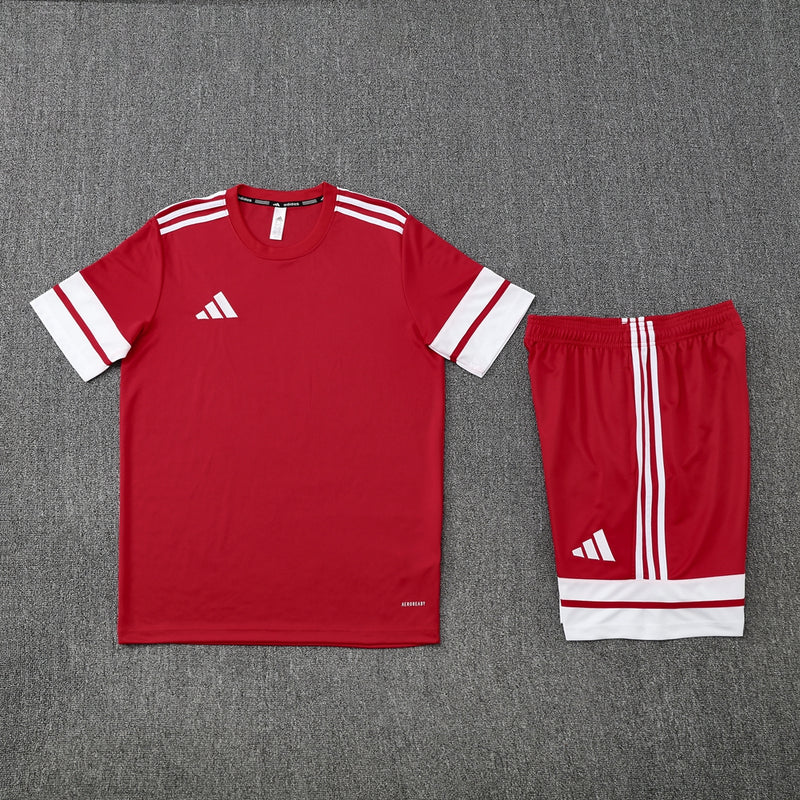 Kit Casual Adidas Vermelho Tiro