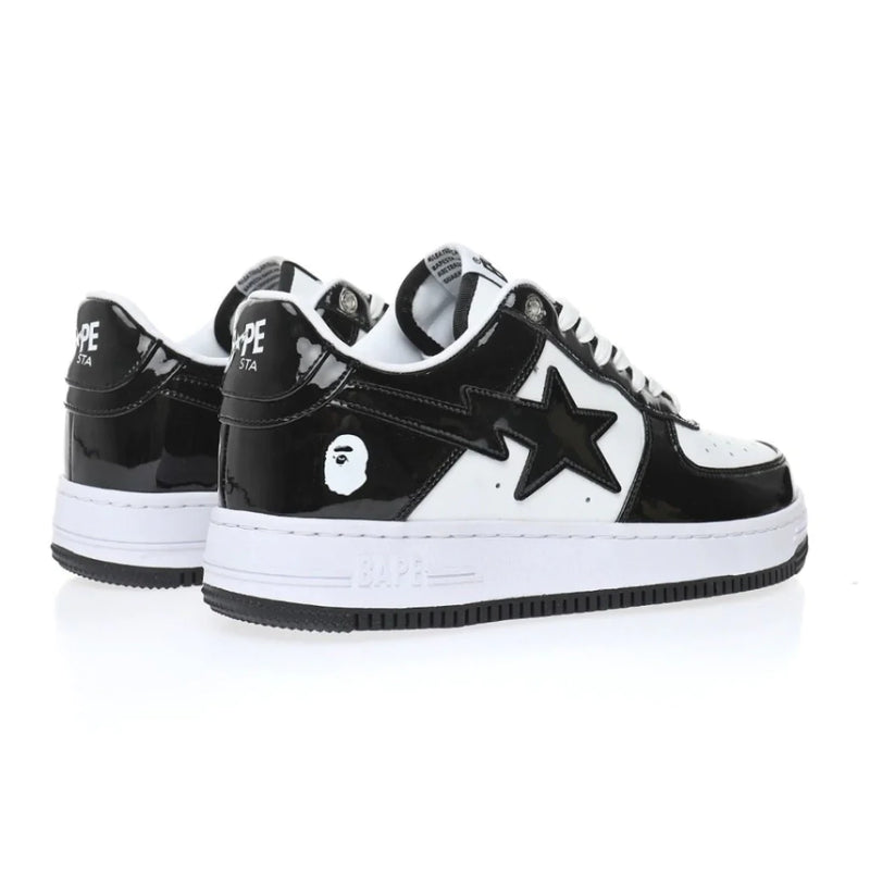 Tênis A Bathing Ape Bape Sta (Black & White)