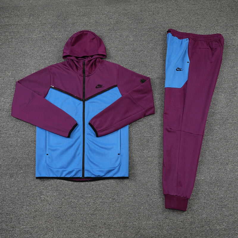 Conjunto Nike Tech Fleece Roxo/Azul