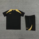 Kit Casual Nike Preto/Dourado