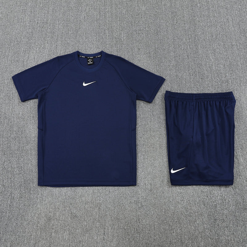 Kit Casual Nike Azul Marinho Big Swoosh